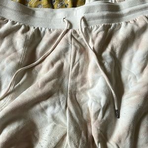 Pink and white joggers